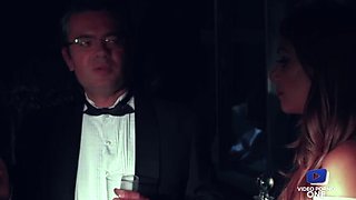 Sophia gets fucked by big black cock in office with voyeurs watching