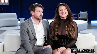 Curvy Hotwife Blindfolded Gangbang Surprise - Gorgeous Wifey Lacy Takes Multiple Cocks