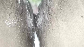 Cucumber Put in the Ass of a Female Friend