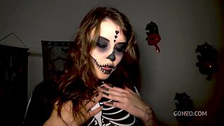 Happy Halloween from Eden Ivy with balls deep 5on1 DP SZ