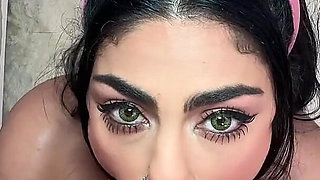 Naughty Bunny Sucks Cock and Swallows Cum POV