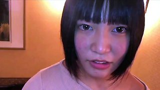 Subtitled tan Japanese amateur double handjob blowjob
