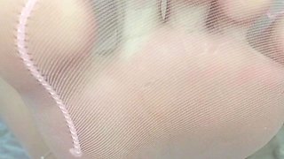 Nylon seamed foot fetish pt2