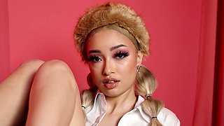 Black mixed race blonde teen exposed