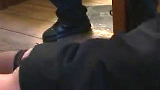 Humiliating dick sucking in masked