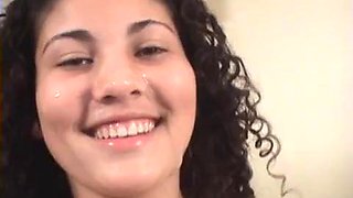 Hot Latina Gets a Facial: Doggy, Amateur  Babe Porn