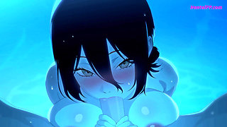 Reze's Swimming Lesson ( Animated Porn )