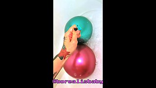 Bubbly Balloons in the Bathtub