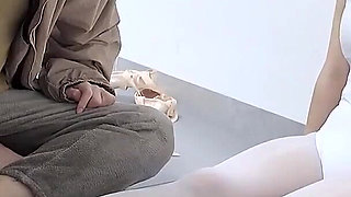 Hs18-a Girl in Dance Costume Was Tickled.