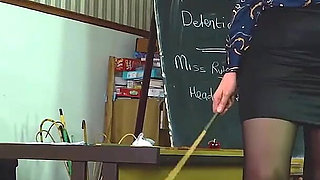 School Bastinado with Two Blonde Teachers
