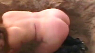 Fat ass and spanking, on the beach part 2