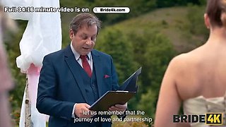 Blonde Bride with Natural Tits Fucked Hard Outdoor on Her Wedding Day - Ella Belle, Falco White, Dave Heard