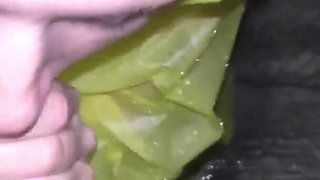 Horny Girlfriend Offered Blowjob with Raincoat In Shower With Cum On Face