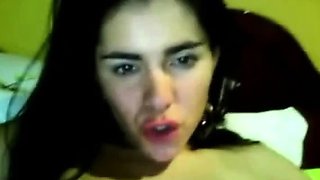 Amateur Latina with Long Erect Nipples on Webcam