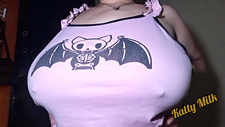 Do you want to play with my Huge Natural Tits Katty Milk