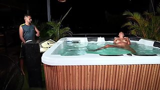Melany Latina Cheats with Boyfriend's Best Friend in Jacuzzi