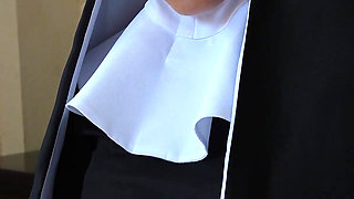 Nun Swallows Priest Halfway Then Begs “cum on My Tits Father”