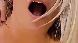 Almost Caught! Hot Blonde Wife Strip Teases a Cock in the Outdoors and Fucks Facing the Camera