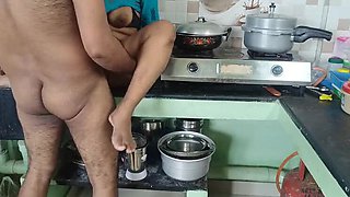 Indian House Maid Fucking in Kitchen Slap Role Play with Amateur MILF Wonder
