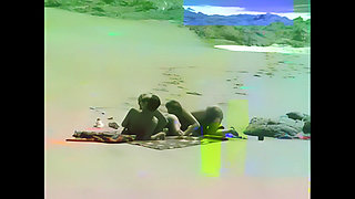 Crystal Wilder Fucked Hard on the Beach by Two Big Cocks