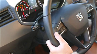 Pedal pumping outdoor flashing & finger fucking