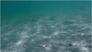 Public Exhibitionist German Teen 18+ With Big Boobs On The Sea Showing Pussy And Ass