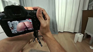 I'm Fucking Melena Maria Rya with a Dildo with One Hand, I'm Holding the Camera with the Second