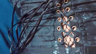 Naughty Stepsister Gets a Huge Cumshot on Her Back as a Christmas Gift