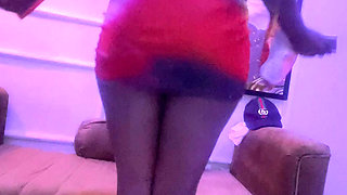 Slim Ebony African Goddess Short Dress Dance Foot Fetish