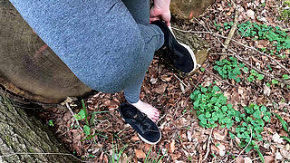 Sheath and breasts in the woods