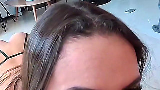 Deepthroating Is Her Talent - Sexy Latina Gets Fucked in Doggy Style and Cowgirl Ride in POV