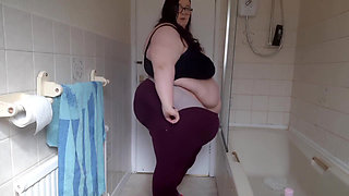 Ssbbw shower strip tease lets get naked
