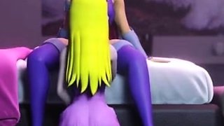 [FUTA] Starfire x Raven Compilation