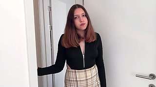 The pantyhose makes this curvy landlady all the more desirable to fuck