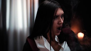 Hot futa girls with big dicks fuck their friends in their