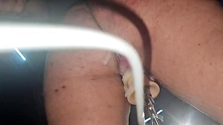 Close Up Fucking Machine Makes Sexy Wife Squirt Hard - Big Ass Australian Babe Gushing Orgasm