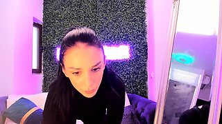 Small tit brunette teen fucks a big cock