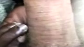 Black girl with mask blowjob in the car