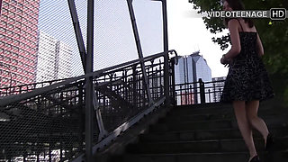 18 Year Top Model Leslie Does Her First Nude Casting