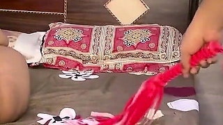 Maid Wore Boss’s Wife’s Clothes and Lay in His Bed - Handcuffed and Hardcore Fucked as Punishment Hindi Audio