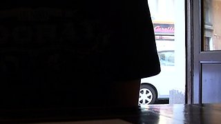 Natural Amateur blowjob outdoors exposed