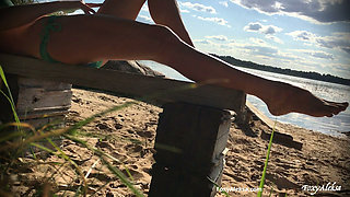 Random and  risky orgasm right in the park. A horny pussy with no panties on is out looking for adventure. Compilation
