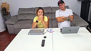 Stepsister Wants Homework Help So I Fuck Her And Cum On Her Feet