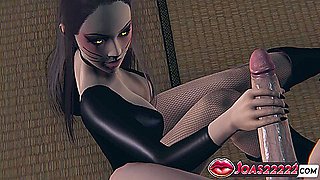 Cat Black, Black Cat And Car Toon - Halloween 3d Hentai Alluring Cosplay Girl, Handjob, Sloppy Blowjob, And Deepthroat Cumshot