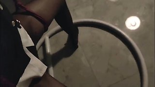 Pantyhosed Chinese slave made to enjoy intense orgasms