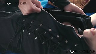 Tattooed FTM Jaq Quicksilver Takes Firm Pink cigar In POINT OF VIEW T4T