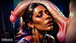 Big Boobs and Ass Ebony Goddesses - White Cock Worship Dark Asmr & Extreme Contrast (4k Ai Animated Porn)