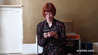 Hot Redhead Films Her First Solo Video