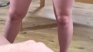 Rubbing Her Panties on My Cock so She Can Wear Them Back