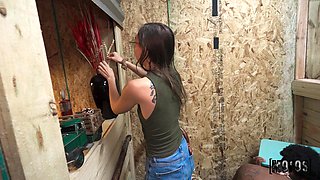 Giannina's Wild Escape Passion in a Fiery Indoor Scene